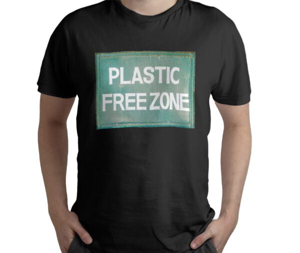 Plastic Free Zone T-Shirt 1 Τεμάχιο – Black