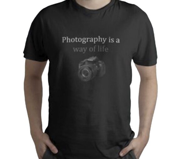Photo Lover T-Shirt 1 Τεμάχιο - Black